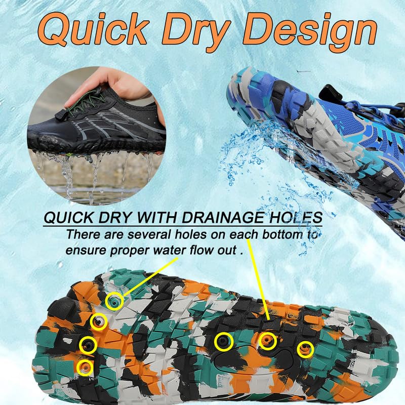 LIZRHA Water Shoes for Men and Women Quick Dry Aqua Swim Barefoot Shoes for Outdoor Fishing Beach Pool Boat Surfing Walking Water Park and Yoqa Activities - Image 3